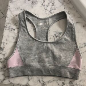 Forever 21 new athletic bra gray/ pink M